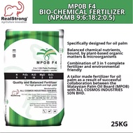 MPOB F4 Bio-Chemical Fertilizer NPKMB 9:6:18:2:0.5 25KG