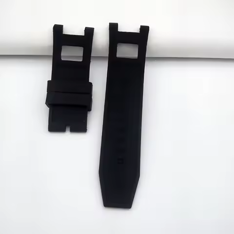 28mm Black Comfortable Silicone Watch Strap Replacement Bracelet for Invicta Subaqua Noma III 50mm w