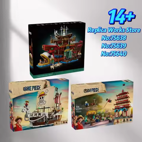 MOC Creative Pirate Ship 75638 75639 75640 Set Components, Birthday Gift, Christmas Gift, Halloween 