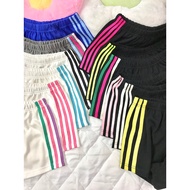 Shorts, low-rise pants, lounge pants, sleep pants.