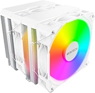 MONTECH NX600 ARGB Dual-Tower CPU Air Cooler with 6 Heatpipes & Premium Top Cover | 28mm E28 ARGB Pr