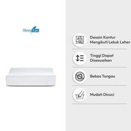 azko Sleeplite 60X35 cm Ergonomic Airy Fiber Pillow - White Ergonomic Pillow Vermicelli Pillow Anti-
