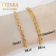 Emas 916 Gelang / Rantai Tangan Sauh / Matahari | Gold 916 Bracelets - BK16+