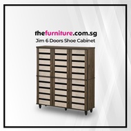 Minimalist Shoe Cabinet 6 Doors (Jim)