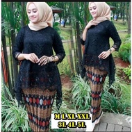 HITAM RINJANI TOP / BROKEN KEBAYA / JUMBO BROKEN RINJANI KEBAYA / JUMBO RINJANI KEBAYA TOP / BLACK M