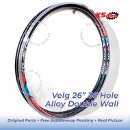 26 Inch 36 Hole Atlantis Alloy Double Wall Bicycle Rims 26 Pure Rim 26x175 Atlantis 36H Rims 26 Alum