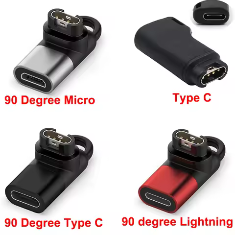 USB C Female to 4pin Charge Converter for -Garmin Fenix 5/5S/5X/6 Forerunner 45/45S/245/245M/935 Sma