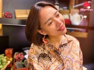 六角恐龍Hobby純銀刺繡手工耳環