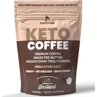 Rapidfire Ketogenic High Performance Instant Coffee Mix, 7.93 ounce Supports Energy and Metabolism, 