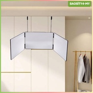 [PromotionMY] 3 Way Mirror 360 Viewing Angle Folding Trifold Mirror with Telescoping Hooks
