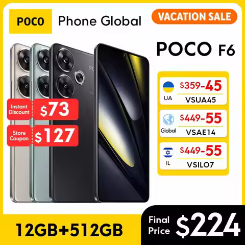 POCO F6 5G Global Version Cellphone 90W turbo charging 120Hz Flow AMOLED display 50MP camera system 