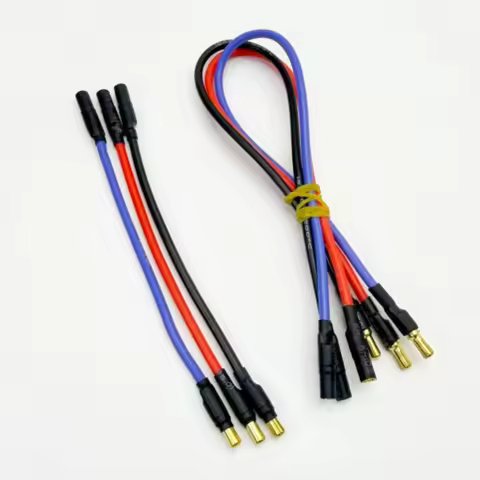 3Pcs 3.5mm Banana Head RC Motor/ESC Extension Cable 10CM/25CM 16AWG Silicone Cable for RC Car Boat B