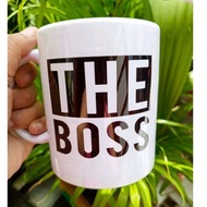 Valentine design white mug 11oz The Boss/The Real boss mug design