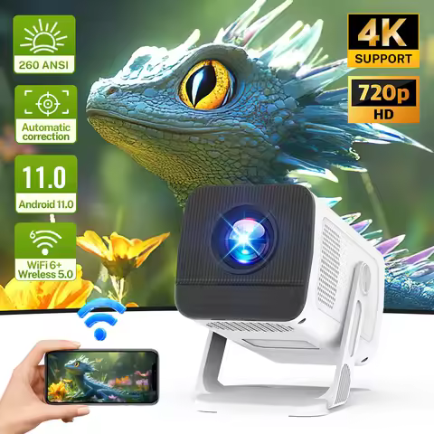 WEMI X1AQ 500ANSI Portable Projector Android 11 BT5.4 Built 5W HiFi Speaker For Home Theater NEW X1A