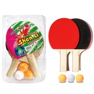 Table Tennis Racket Ping Pong Paddle Set with (2 Bats and 3 Ping Pong Balls) Student training JVL