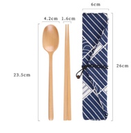 Sendok Sumpit Kayu Korea / Sujeo Set / Long Spoon Wooden Cutlery