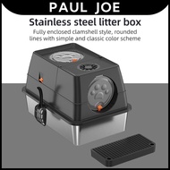 PAUL JOE/stainless steel litter box/stainless steel litter box with cover/cat litter box/stainless s