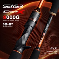 SEASIR Cast X Fishing Rod Carbon Fiber 1.83M-2.1M Zirconia Guide Rings Lure Weight 7-25G 9KG Super D