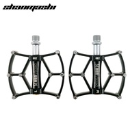 Shanmashi Pedal Sepeda Gunung 3 Bearing Flat Bahan Aluminum Alloy CNC