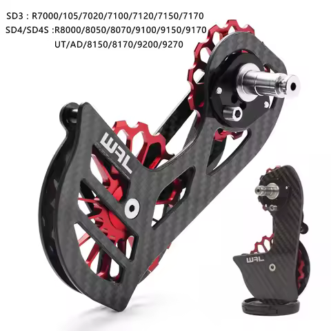 UT Bicycle Ceramic Bearing Carbon Fiber Jockey Pulley Wheel Set Rear Derailleurs Guide For 105 R8000