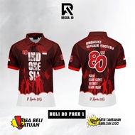 RA Indonesian Independence Day Committee Shirt 80th August 17, 2025 Men's/Wanita Free custom name an
