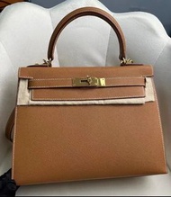 Hermes Kelly 28 金棕金扣 Epsom gold ghw stamp u
