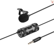 BOYA BY-M1 Pro II Universal Clip-on Microphone Omni-directional Condenser Lapel Mic 3.5mm TRRS Plug 6M Long Cable Plug-and-Play  Came-507
