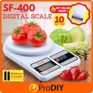 SF-400 10kg Electronic Digital LCD Scale High Precision Kitchen Scale Penimbang Makanan ( White Only