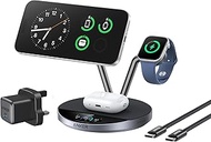 Anker Prime 3-in-1 Charging Station, Qi2 25W Certified Wireless Charger Dock Stand, Smart Display wi