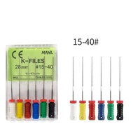 6 pieces/pack dental special root canal K files, stainless steel manual files