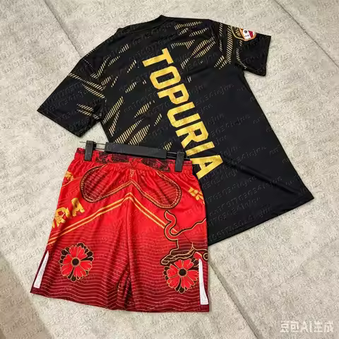 MOTO Summer Top MMA Octagonal Cage İlia Topuria T-shirt Shorts Set Men's Sports Training Running Set