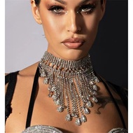 European American Sexy Exaggerated Tassel Drop-Shaped Necklace All-Match Sexy Exaggerated Tassel Dro