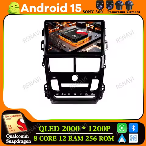 Car Radio Android 15 For Toyota Vios Yaris 2018 2019 2020 IPS Auto Steering Wheel Cover Golf 4 NO 2D