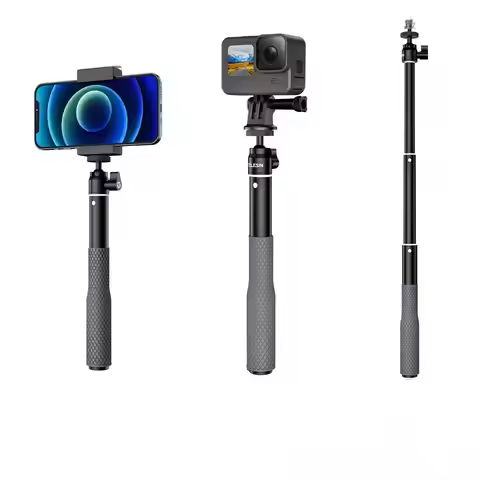 TELESIN Waterproof Divng Selfie Stick Floaty Monopod 360° Rotation Ball Head Selfie Stick for GoPro 