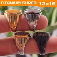 [JS] SUPER TITANIUM RING 12x16 CINCIN TITANIUM ANTI KARAT CINCIN LELAKI