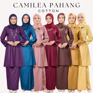 BAJU KURUNG PAHANG BERPESAK CAMILEA SOFT COTTON PLAIN BY MATCHING HQ