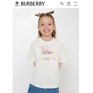 BURBERRY kids 正品 💥限時優惠💥 2026新款 彩色戰馬圖案 棉質童裝短袖純棉T恤 女裝成人可穿大碼 可以親子裝  全新連吊牌各碼只有一批 (官網售約HK4200)👉粉紅彩色/藍綠彩色
