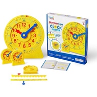 Hand2mind NumberLine Clock, Telling Time Teaching Clock,