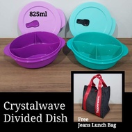 Tupperware Crystalwave Divided Dish 825ml (2)19.2cm(D) x 6.3cm(H) Retail Price S$45.40FREEJeans Lunc