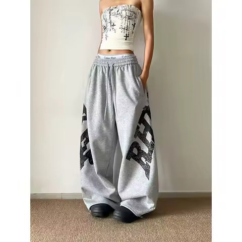 Women Y2k Baggy Embroidery Jeans Aesthetic 2000s Style Boyfriend Jean Pants Vintage Harajuku Oversiz