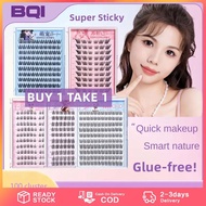 BQI Self Adhesive False Eyelashes Super Sticky Natural Soft Reusable Curly Lashes