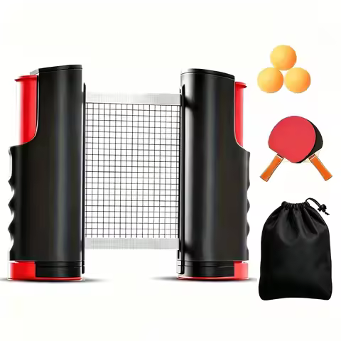 Stretchable Table Tennis Net Set, Portable Table Tennis Training Set, Including Stretchable Net, 2 R