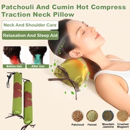 Herbal Cervical Pillow with Fennel and Mugwort / Ergonomic Cylinder Neck Support / Adjustable Postur