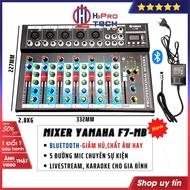 Mixer Yamaha F7-MB Có Bluetooth Âm Hay Bộ Trộn Âm Thanh Mixer Chuyên Karaoke Livestream Thu Âm Cao C