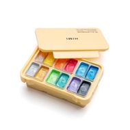 Bộ 12 Màu Gouache HIMI Nhũ Metallic - Tặng Giấy Vẽ