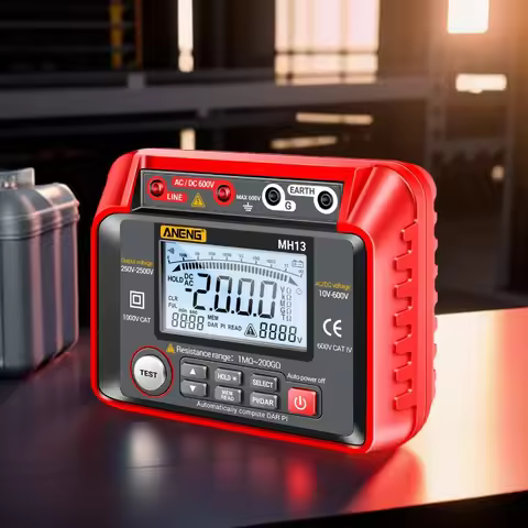 ANENG MH12/MH13 Digital Megohmmeter Meters Polarization Index PI Test Auto & Manual Range Backlight 