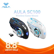 AULA SC100 800mAh Rechargeable Wireless Mouse Charging Gaming Mice 4 Color Breathing