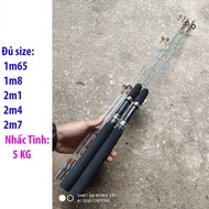 Cần Câu 2 Khúc Đặc Trong Suốt 1m8 - 2m7... cần câu máy 2 khúc cần câu 2 khúc đặc ruột cần câu 2 khúc