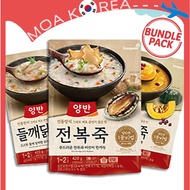 ◀MOA's PICK▶ [DONGWON] 3-Porridge Combo Set(420g*3) – Abalone+Beef+Pumpkin / Red Bean+Chicken+Clam /