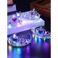 crown princess crown cantik Children Luminous Crown Princess Headdress Little Girl Happy Birthday Pr